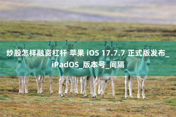 炒股怎样融资杠杆 苹果 iOS 17.7.7 正式版发布_iPadOS_版本号_间隔