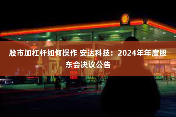 股市加杠杆如何操作 安达科技：2024年年度股东会决议公告