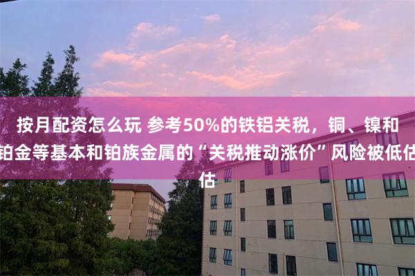 按月配资怎么玩 参考50%的铁铝关税，铜、镍和铂金等基本和铂族金属的“关税推动涨价”风险被低估