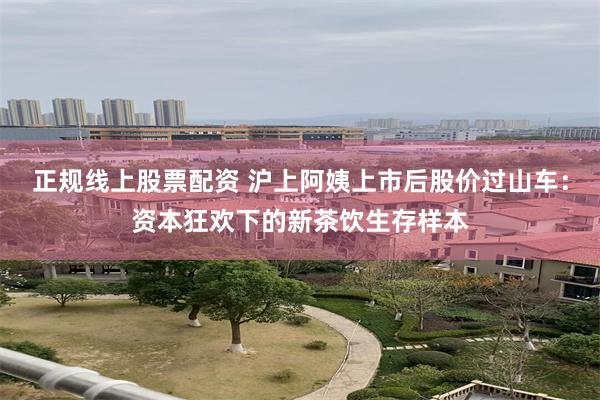 正规线上股票配资 沪上阿姨上市后股价过山车：资本狂欢下的新茶饮生存样本