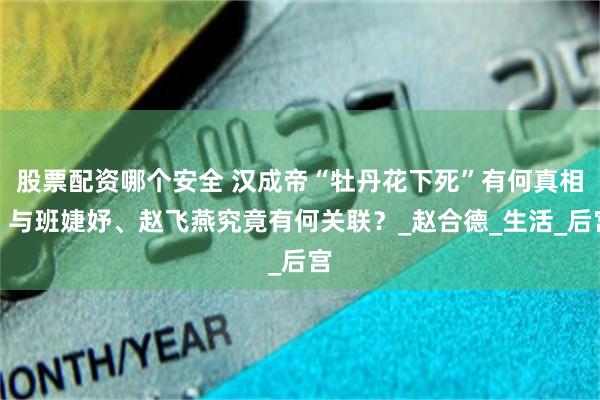 股票配资哪个安全 汉成帝“牡丹花下死”有何真相？与班婕妤、赵飞燕究竟有何关联？_赵合德_生活_后宫